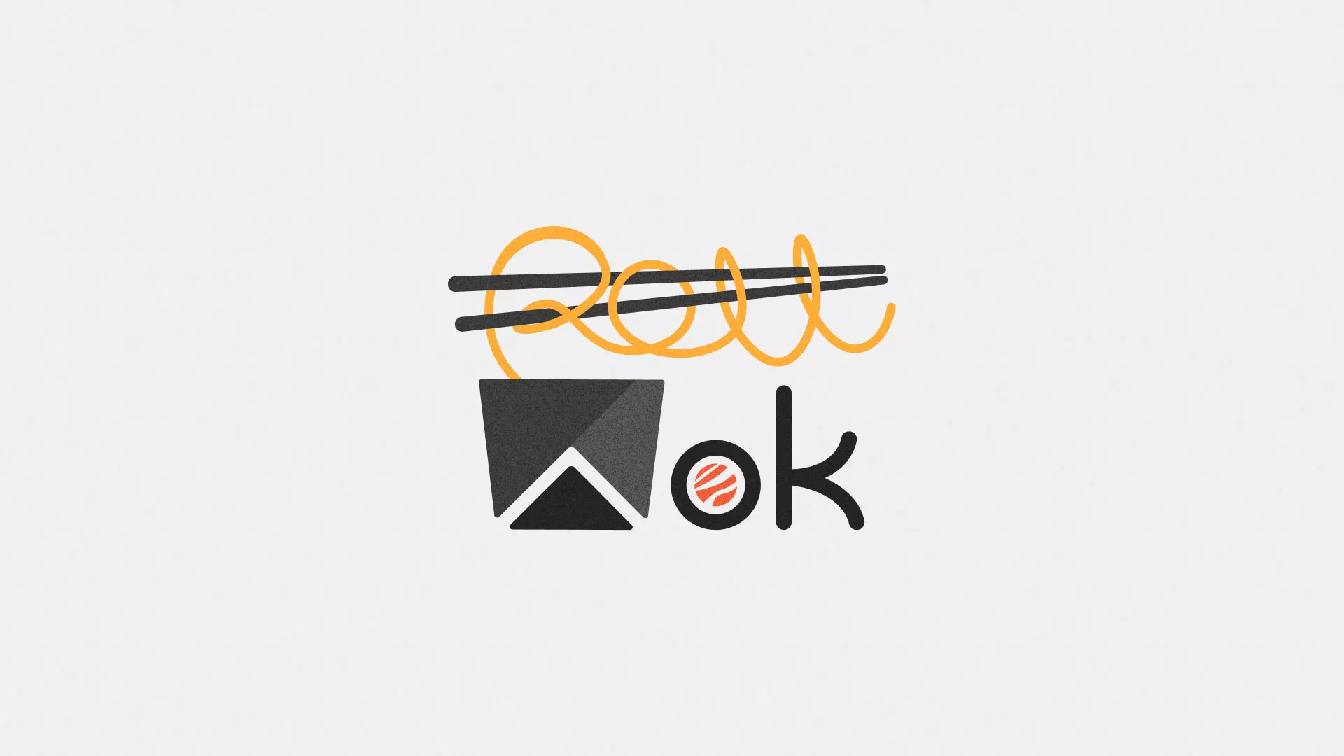 Разработка логотипа суши-бара «Roll Wok Club» в Шагонаре